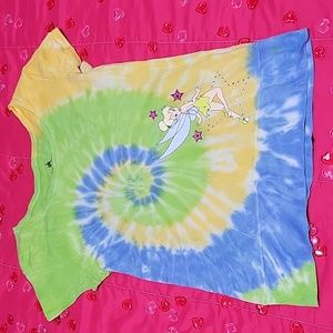 Disney parks tinker bell tie dye shirt